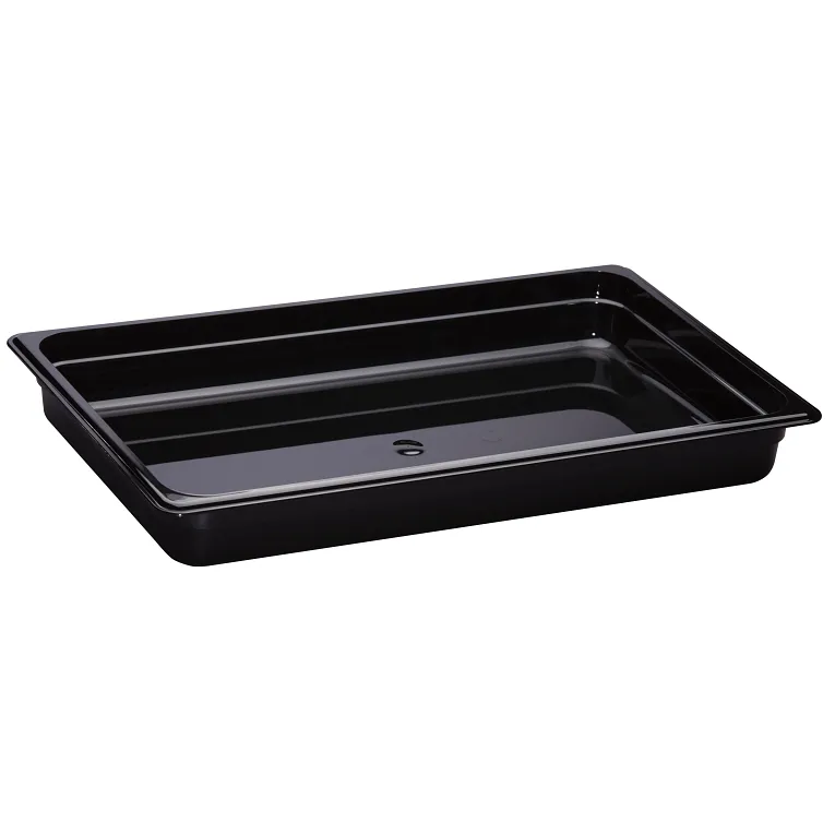 Cambro 12HP110 I GN 1/1 H-Pan High Heat Food Pans 65 mm Deep I 8.5L I Black I Case of 6