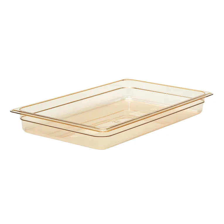 Cambro 12HP150 I GN 1/1 H-Pan High Heat Food Pans 65 mm Deep I 8.5L I Amber I Case of 6