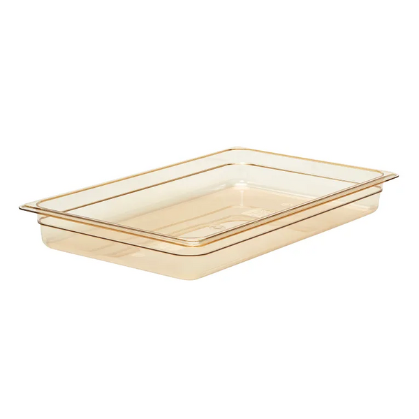 Cambro 12HP150 I GN 1/1 H-Pan High Heat Food Pans 65 mm Deep I 8.5L I Amber I Case of 6