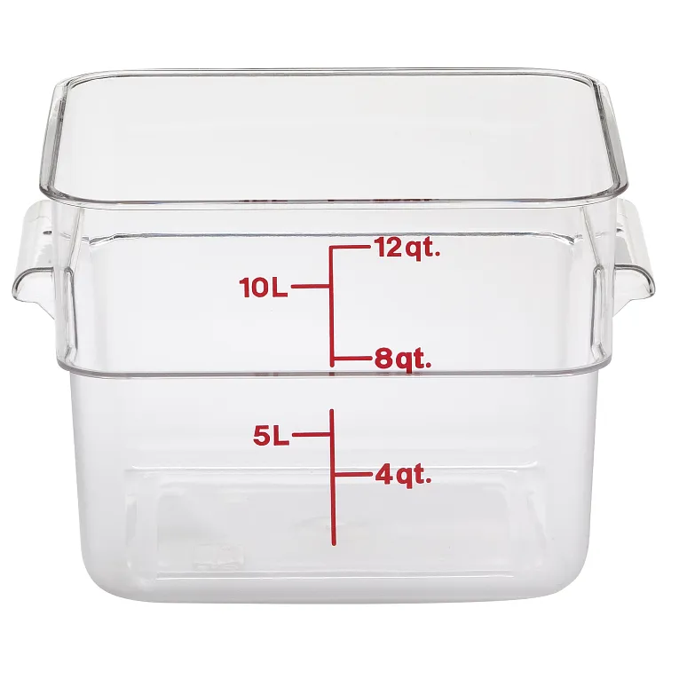 Cambro 12SFSCW I Camwear Polycarbonate Containers - 11.4 L I Case of 6