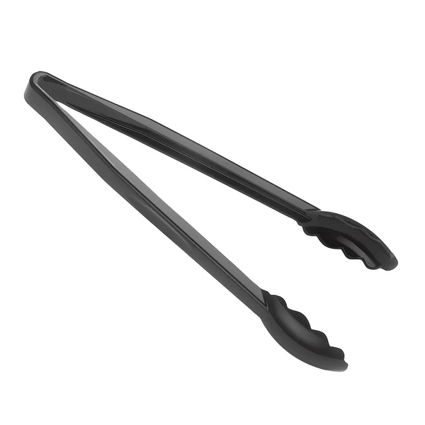 Cambro 12TGS110 I Camwear Polycarbonate Scalloped Grip Tongs I 30.5 cm I Black I Case of 12