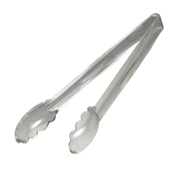 Cambro 12TGS135 I Camwear Polycarbonate Scalloped Grip Tongs I 30.5 cm I Clear I Case of 12