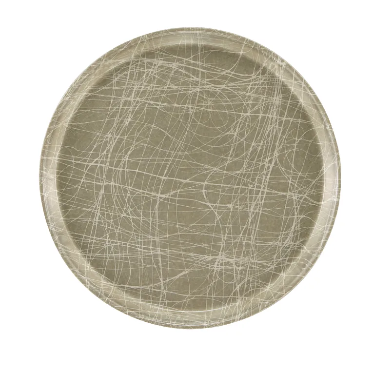 Cambro 1300215 I Camtray Round Tray I 13" (330 mm) I Abstract Gray I Case of 12