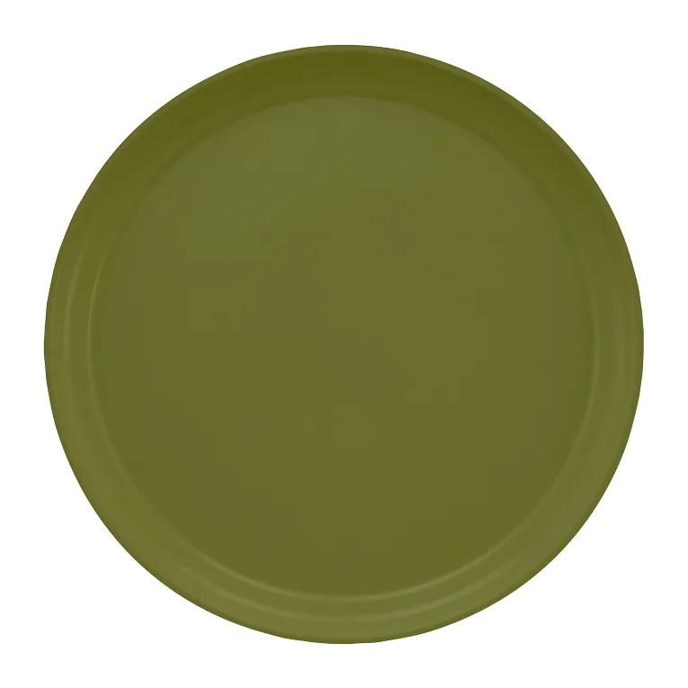 Cambro 1300428 I Camtray Round Tray I 13" (330 mm) I Olive Green I Case of 12