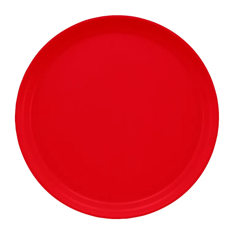 Cambro 1300510 I Camtray Round Tray I 13" (330 mm) I Signal Red I Case of 12