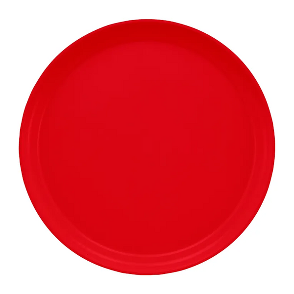 Cambro 1300510 I Camtray Round Tray I 13" (330 mm) I Signal Red I Case of 12