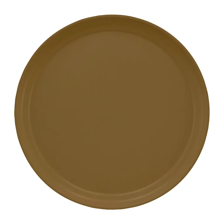 Cambro 1300513 I Camtray Round Tray I 13" (330 mm) I Bayleaf Brown I Case of 12