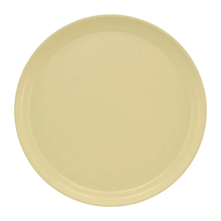 Cambro 1300536 I Camtray Round Tray I 13" (330 mm) I Lemon Chiffon I Case of 12