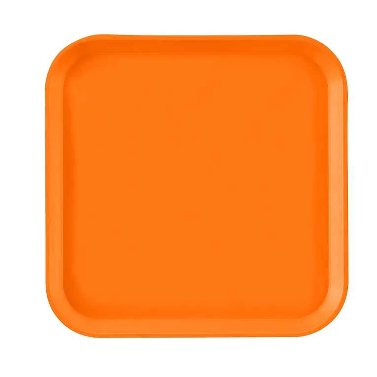 Cambro 1313222 I Camtray Square Metric Tray I 330x330mm I Orange Pizazz I Case of 12
