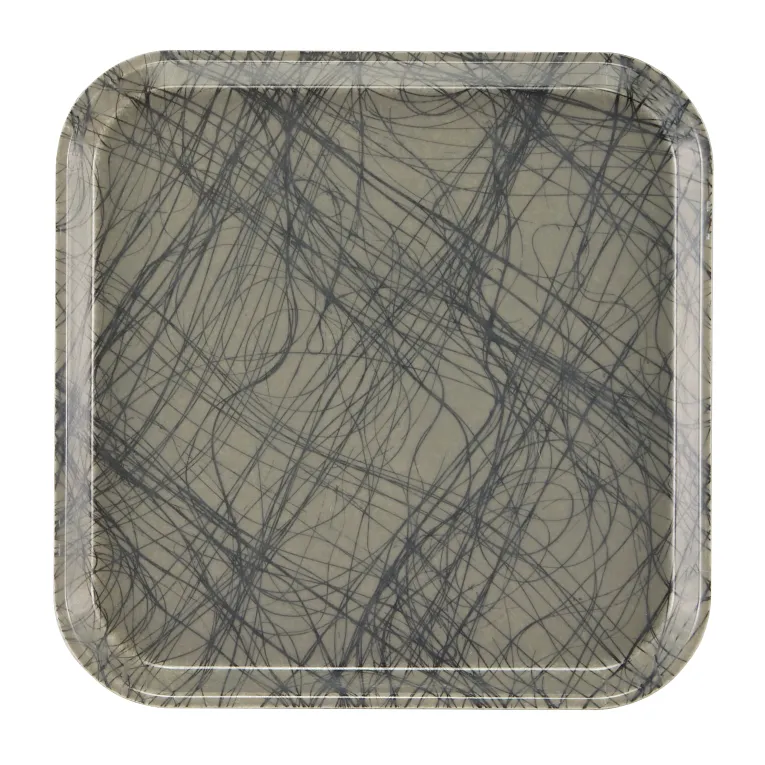 Cambro 1313277 I Camtray Square Metric Tray I 330x330mm I Swirl Gray I Case of 12