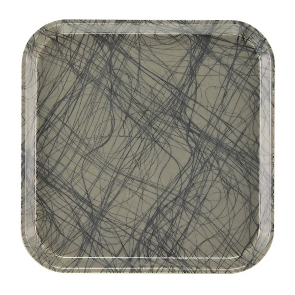 Cambro 1313277 I Camtray Square Metric Tray I 330x330mm I Swirl Gray I Case of 12