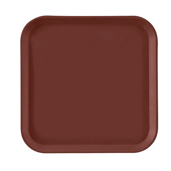 Cambro 1313501 I Camtray Square Metric Tray I 330x330mm I Real Rust I Case of 12