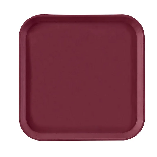 Cambro 1313522 I Camtray Square Metric Tray I 330x330mm I Burgundy Wine I Case of 12