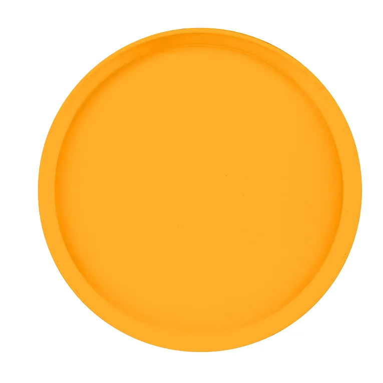 Cambro 1400504 I Camtray Round Tray I 14" (355 mm) I Mustard I Case of 12