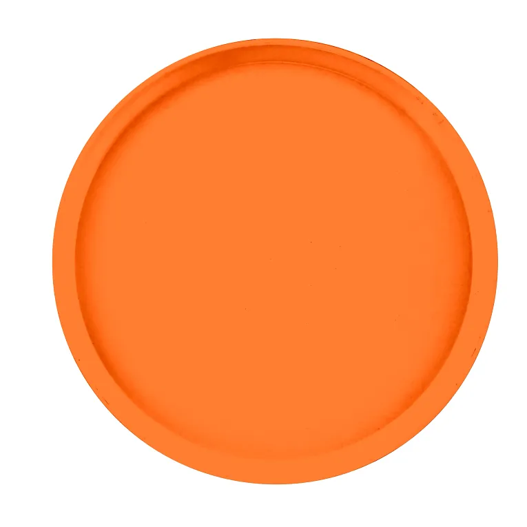 Cambro 1400222 I Camtray Round Tray I 14" (355 mm) I Orange Pizazz I Case of 12