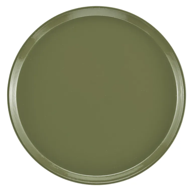 Cambro 1400428 I Camtray Round Tray I 14" (355 mm) I Olive Green I Case of 12
