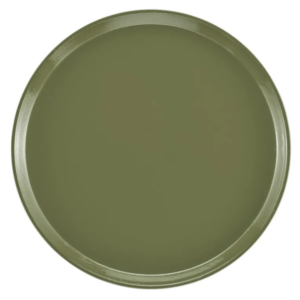Cambro 1400428 I Camtray Round Tray I 14" (355 mm) I Olive Green I Case of 12