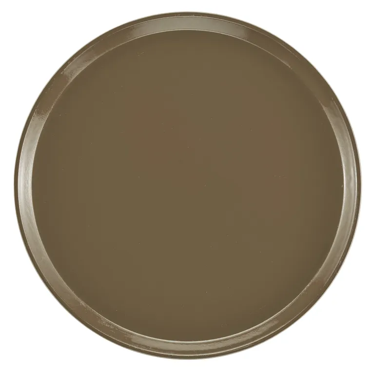 Cambro 1400513 I Camtray Round Tray I 14" (355 mm) I Bayleaf Brown I Case of 12