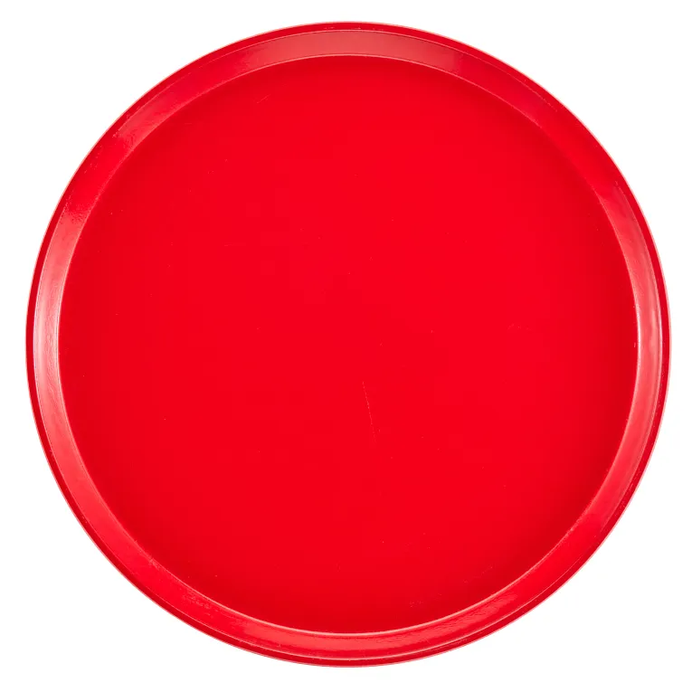 Cambro 1400521 I Camtray Round Tray I 14" (355 mm) I Cambro Red I Case of 12