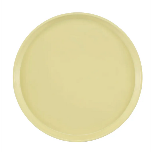 Cambro 1400536 I Camtray Round Tray I 14" (355 mm) I Lemon Chiffon I Case of 12