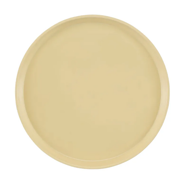 Cambro 1400537 Camtray Round Tray I 14" (355 mm) I Cameo Yellow I Case of 12