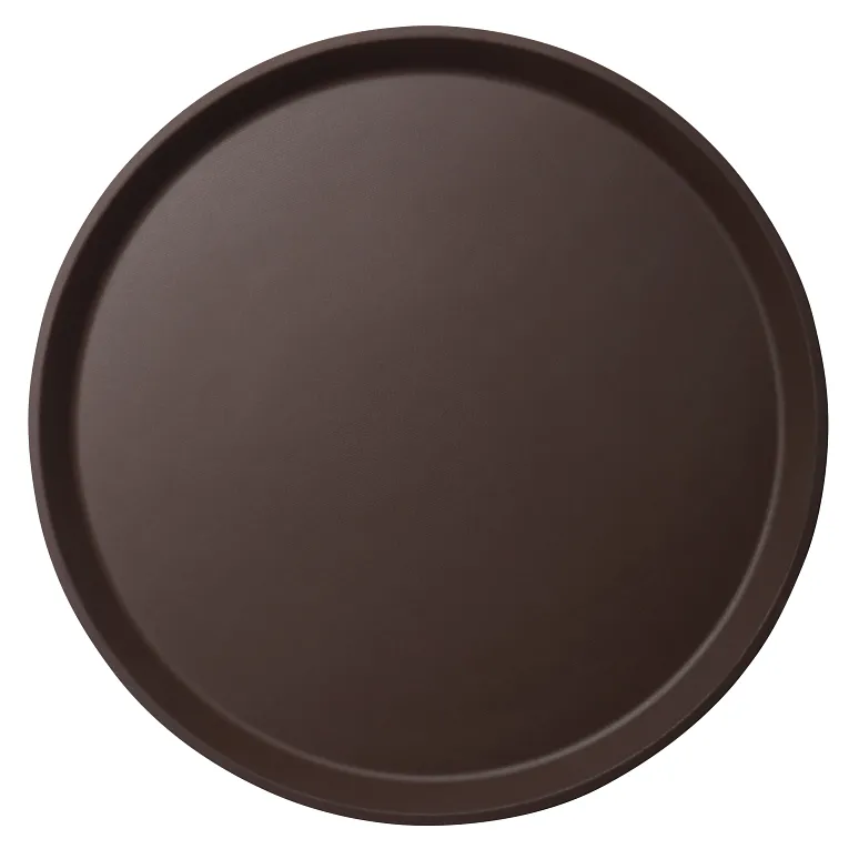 Cambro 1400CT138 I Camtread Round Trays I 14" (35.5 cm) I Tavern Tan I Case of 12