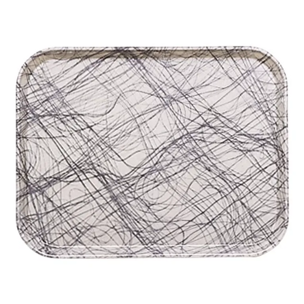 Cambro 1418277 I Camtray Rectangular Tray I 355x460mm I Swirl Gray I Case of 12