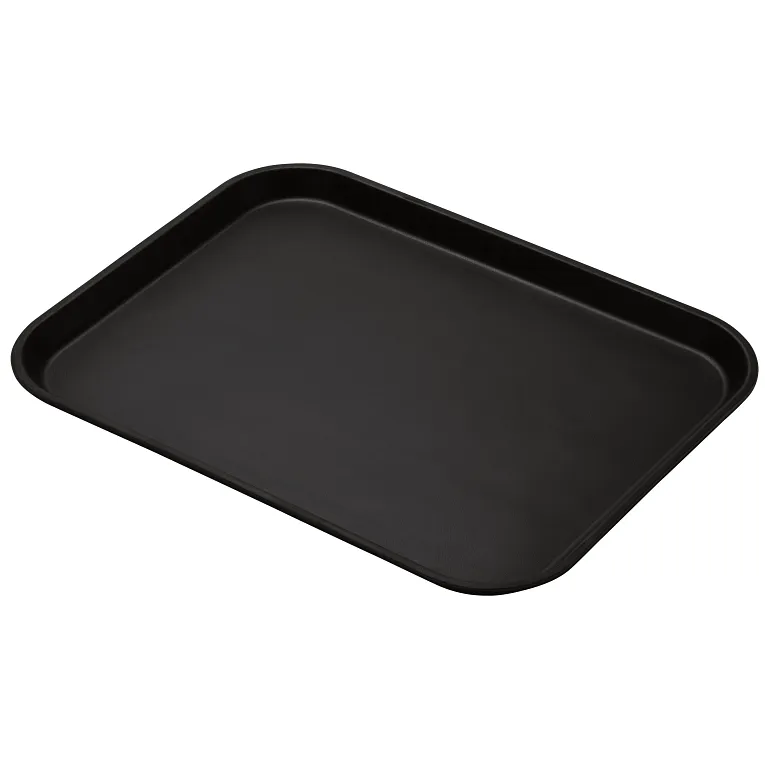 Cambro 1418CT110 I Camtread Rectangular Trays I 36 x 46 cm I Black I Case of 12