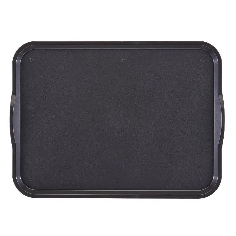 Cambro 1418CWNSH485 I Camwear Non-Skid Tray with Handles I 35.5 x 45.7 cm I Smoked Metal I Case of 12