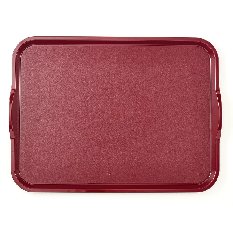 Cambro 1418CWNSH488 I Camwear Non-Skid Tray with Handles I 35.5 x 45.7 cm I Dark Cranberry I Case of 12