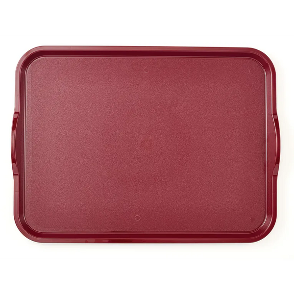 Cambro 1418CWNSH488 I Camwear Non-Skid Tray with Handles I 35.5 x 45.7 cm I Dark Cranberry I Case of 12
