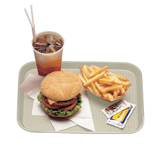 Cambro 1418FF106 I Fast Food Rectangular Tray I 36 x 46 cm I Light Peach I Case of 12