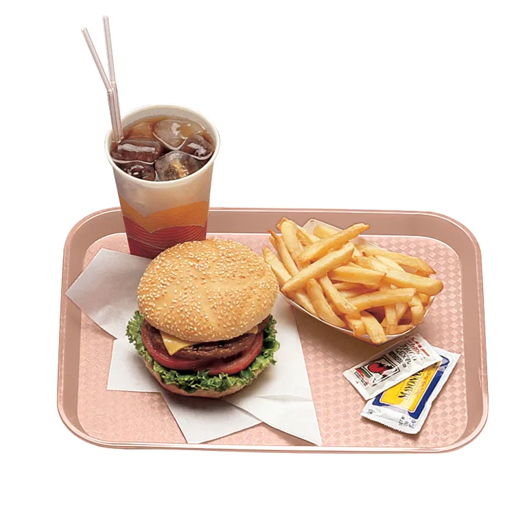 Cambro 1418FF409 I Fast Food Rectangular Tray I 36 x 46 cm I Blush I Case of 12