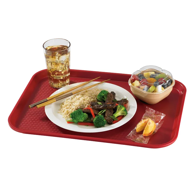 Cambro 1418FF416 I Fast Food Rectangular Tray I 36 x 46 cm I Cranberry I Case of 12