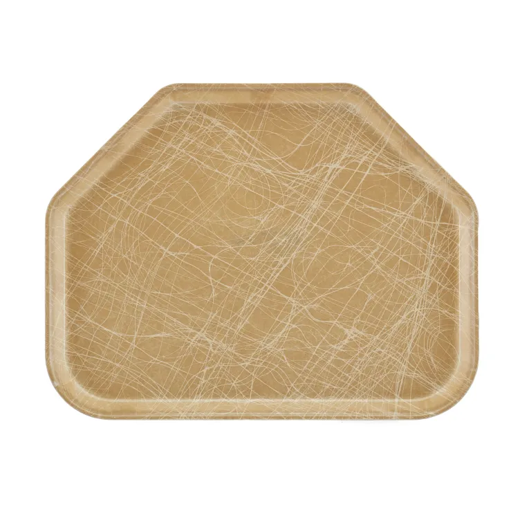 Cambro 1418TR214 I Camtray Trapezoid Tray I 355x457mm I Abstract Tan I Case of 12