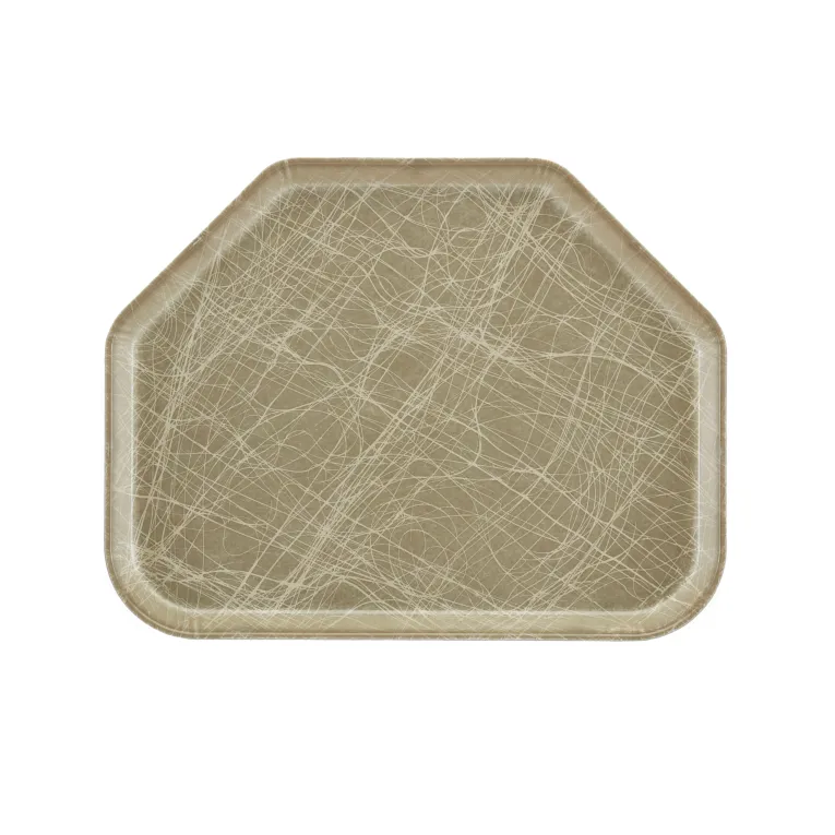 Cambro 1418TR215 I Camtray Trapezoid Tray I 355x457mm I Abstract Gray I Case of 12