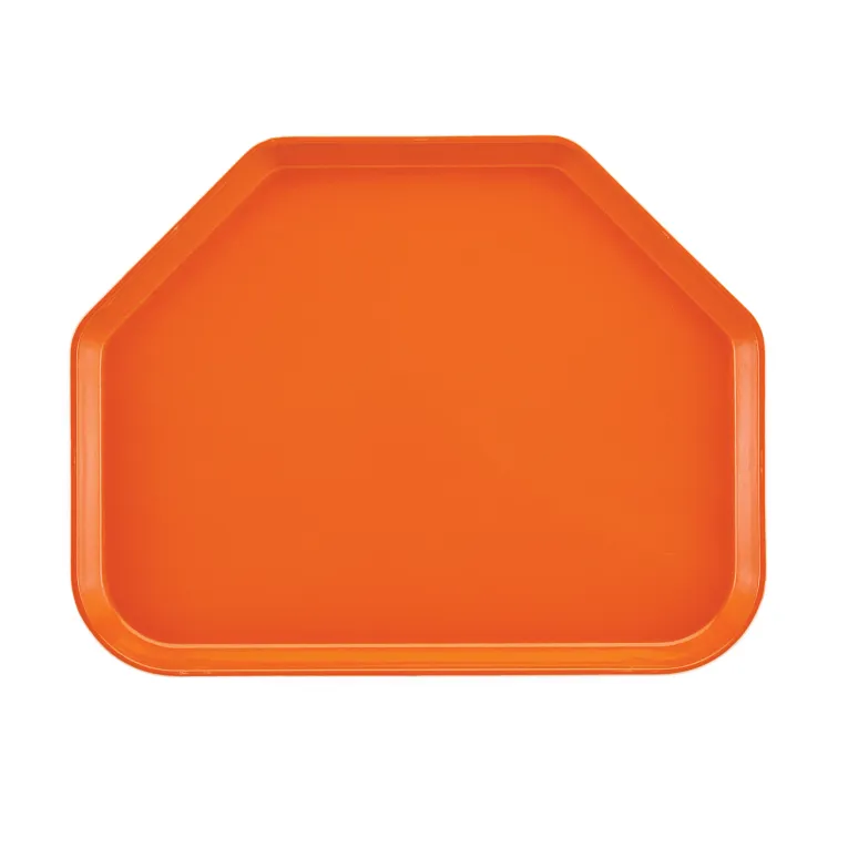 Cambro 1418TR222 I Camtray Trapezoid Tray I 355x457mm I Orange Pizazz I Case of 12
