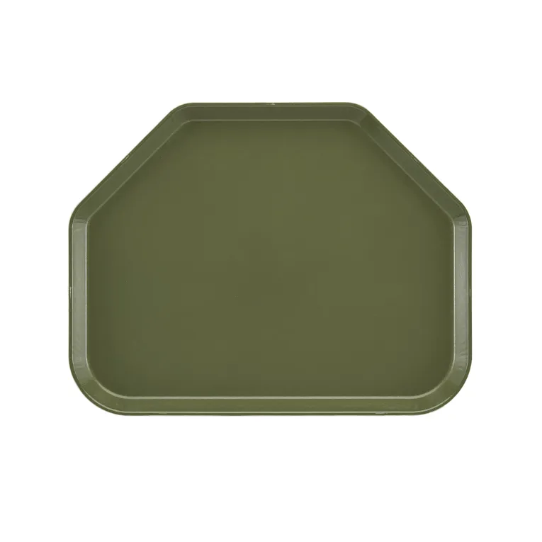 Cambro 1418TR428 I Camtray Trapezoid Tray I 355x457mm I Olive Green I Case of 12