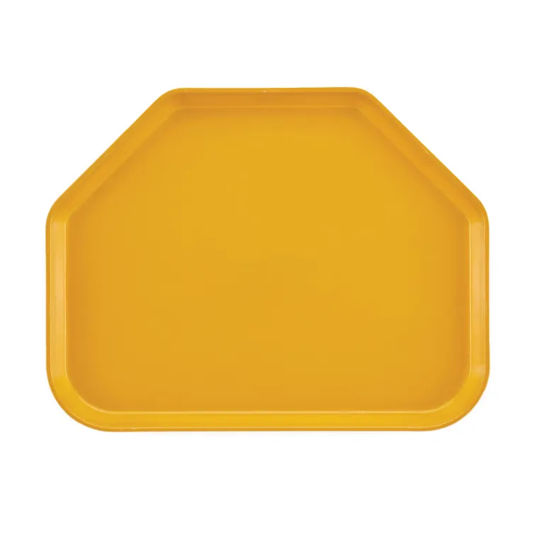 Cambro 1418TR504 I Camtray Trapezoid Tray I 355x457mm I Mustard I Case of 12