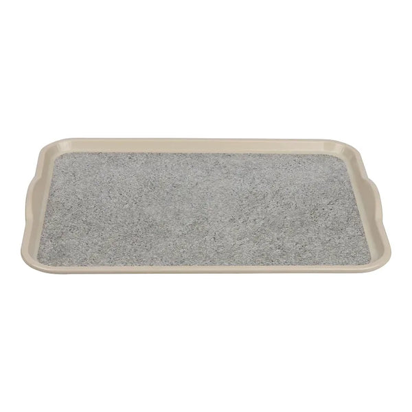 Cambro 1418VCH380 I Non-Slip Versa Camtray with Handles I 360x460mm I Ivory w/ Sahara I Case of 12
