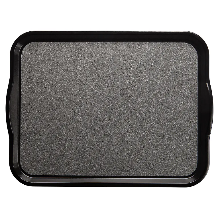 Cambro 1418VCH382 I Non-Slip Versa Camtray with Handles I 360x460mm I Black w/ Pebbled Black I Case of 12