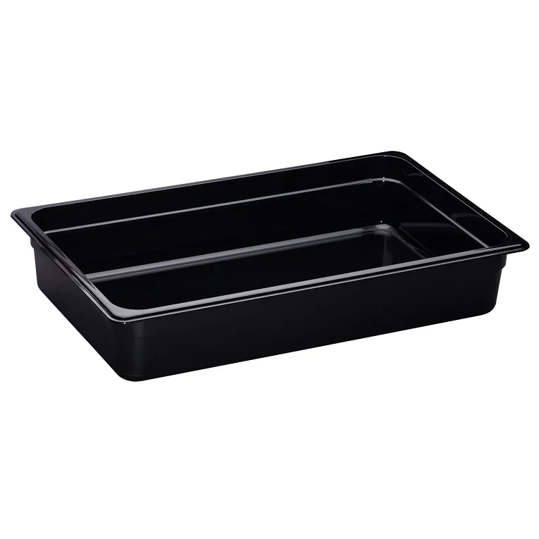 Cambro 14HP110 I GN 1/1 H-Pan High Heat Food Pans 100 mm Deep I 13L I Black I Case of 6