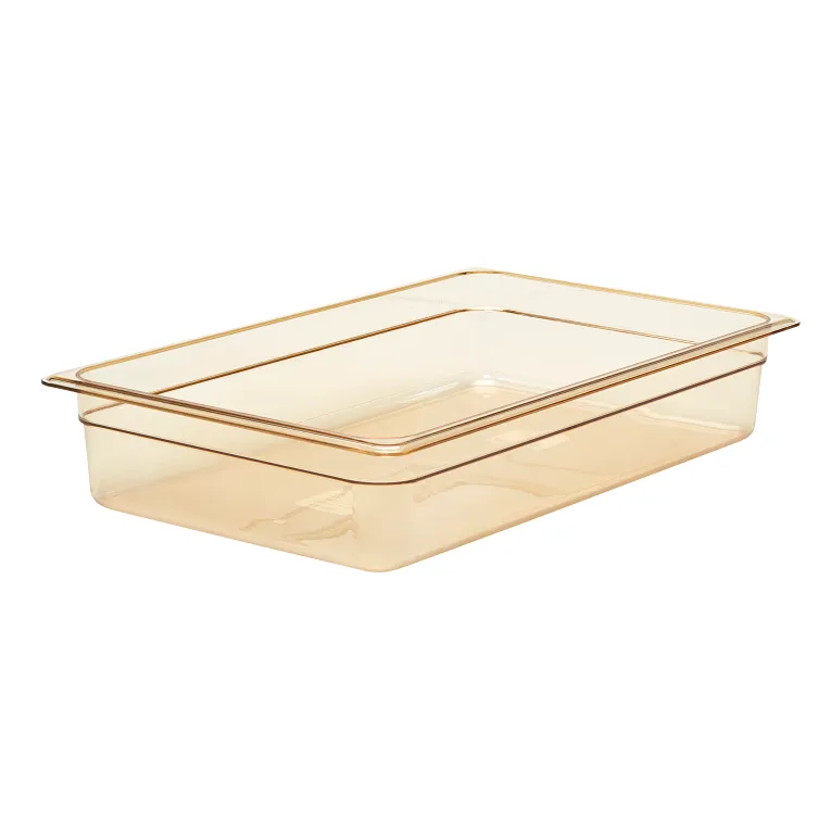Cambro 14HP150 I GN 1/1 H-Pan High Heat Food Pans 100 mm Deep I 13L I Amber I Case of 6