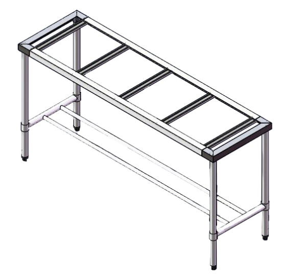 F.E.D 1500-5-WB-S I Economic 304 Grade I Stainless Steel Legs I with Double Centre Brace
