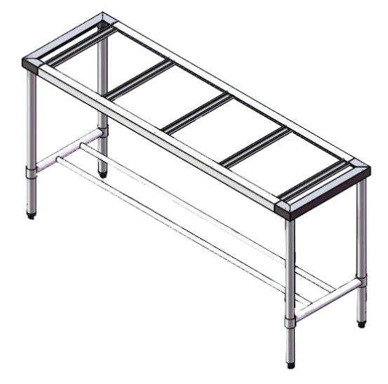 F.E.D 1500-6-WB-S I Economic 304 Grade I Stainless Steel Legs I with Double Centre Brace
