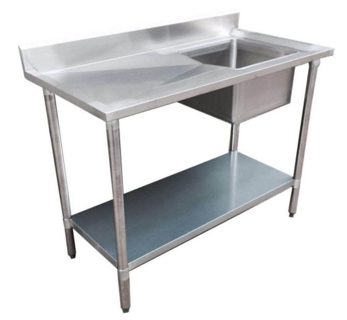 Stainless Steel Sink Bench, F.E.D, 1500-7-SSBC, Grade SS, Centre Sink, Single Sink