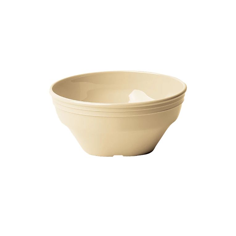 Cambro 150CW133 I Camwear Large Bowl w/ Square Base I 494 mL (16.7 oz) I Beige I Case of 48