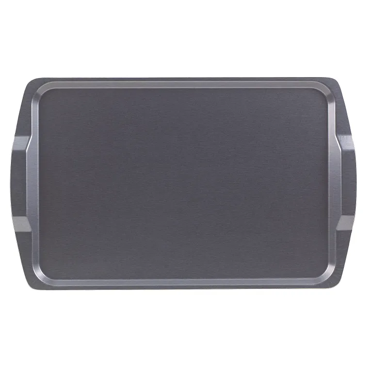 Cambro 1525RST612 I Hotel Room Service Tray I Brushed Steel I Case of 12