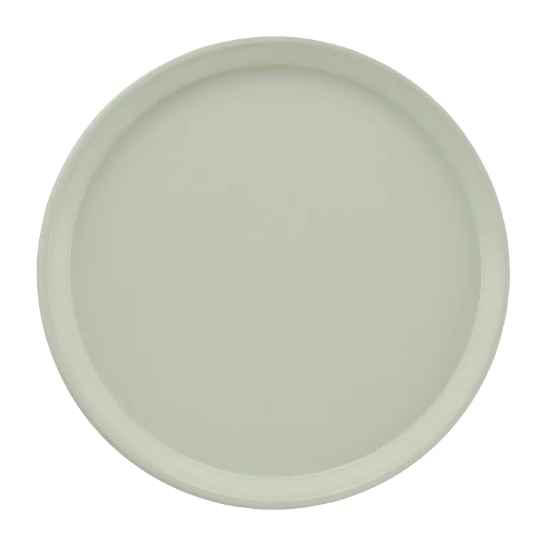 Cambro 1550101 I Camtray Round Tray I 16" (405 mm) Low Profile I Antique Parchment I Case of 12