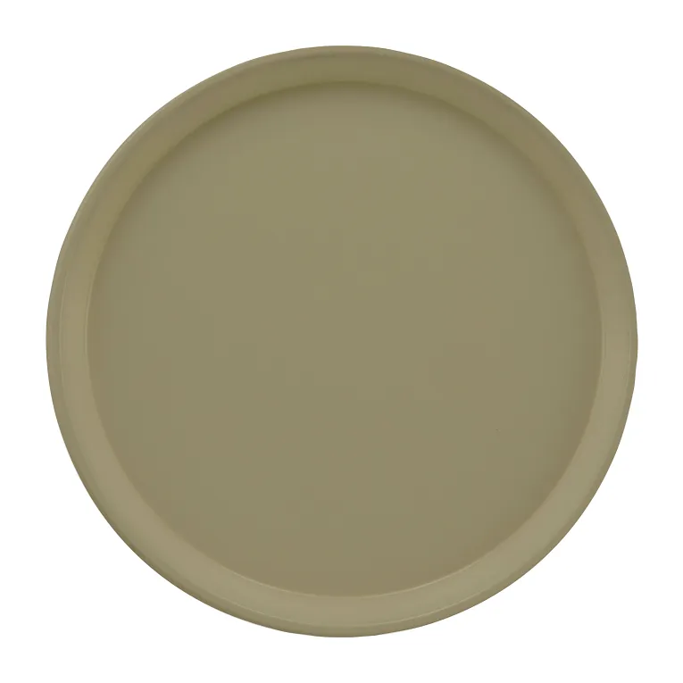 Cambro 1550104 I Camtray Round Tray I 16" (405 mm) Low Profile I Desert Tan I Case of 12